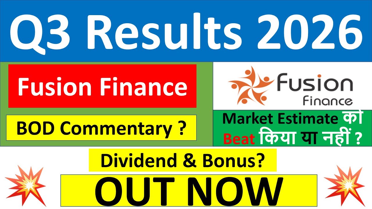 Fusion Finance q3 results 2026 | Fusion Finance results today | Fusion Finance Share News today