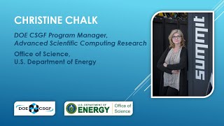 DOE CSGF 2020 Annual Program Review DOE Office of Science Welcome - Christine Chalk