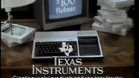 Texas Instruments TI Home Computer $100  Rebate Commercial from February 6th, 1983