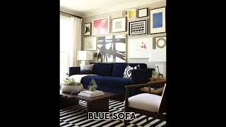 Could you live with a blue sofa? 🛋️ #homedecor101 #interiordesign #bluesofa