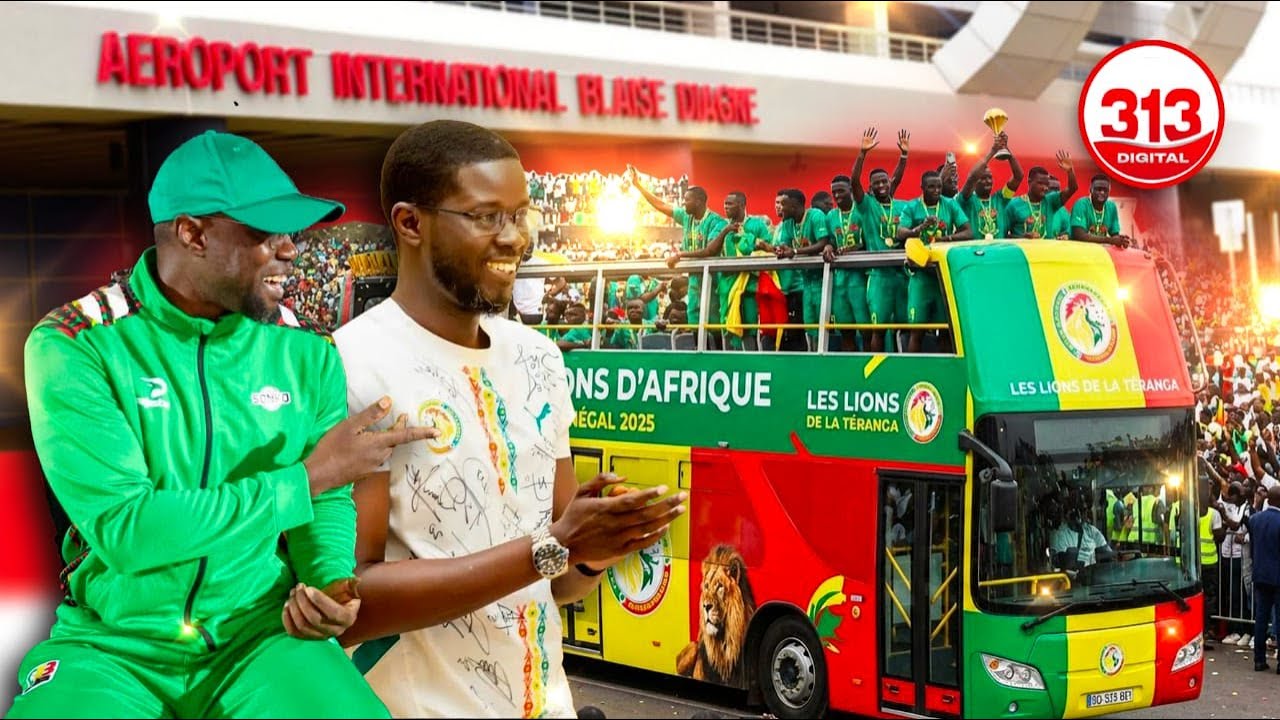 🔴Aéroport AIBD : l'arrivée des Lions .L'ambiance volcanique des sénégalias