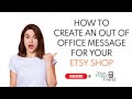 How to use the Etsy Autoresponder Feature