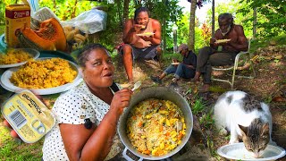 Jamaican Family Vibes || Cooking Season Rice With Pumpkin Sardine & Ackee || Story Time & Relaxing 