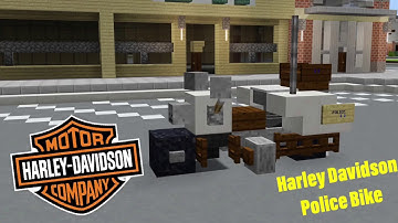Minecraft Tutorial - Harley Davidson Police Motorcycle