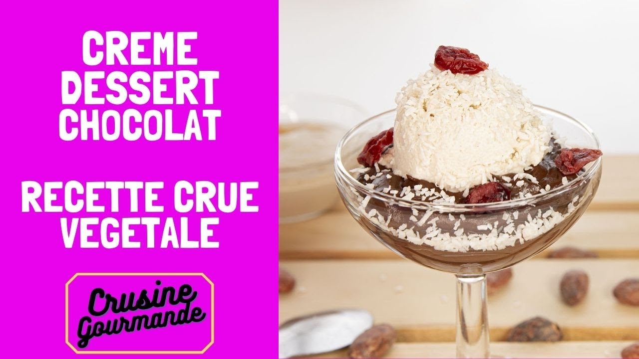 Crème dessert au chocolat 🍫, crue et végétale 🥑 - Saint Valentin 🌹🌹- Crusine Gourmande
