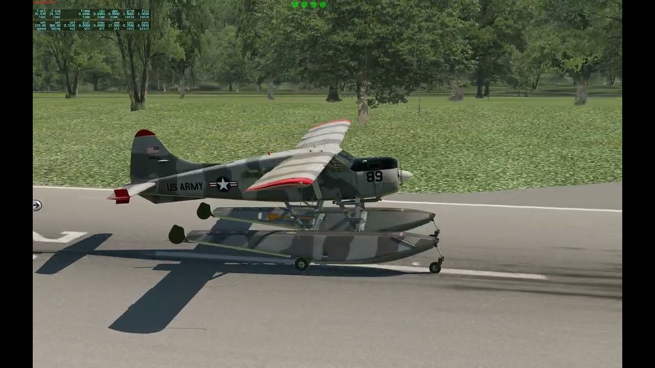 DHC2 Beaver Seaplane   Short Field water landing