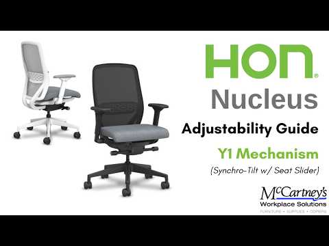 HON Nucleus Chair (Y1 Mechanism) - Adjustability Guide