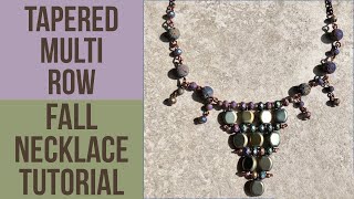 Tapered Multi Row Necklace  Fall Necklace Tutorial