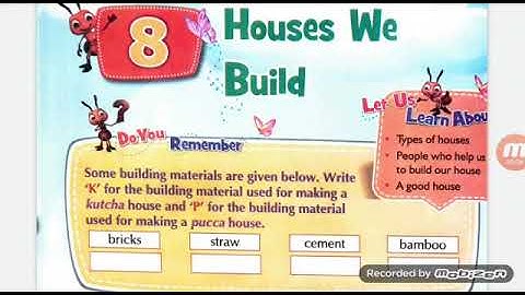 Houses we Build Class-2 Environmental Studies Chapter-8