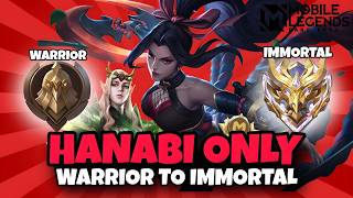 Namatin Mobile Legends tapi Hanabi Only dari Warrior Sampai  Mythic Immortal