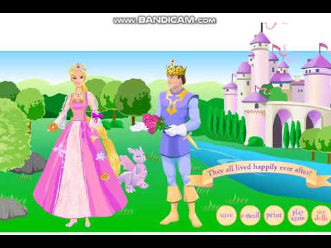 เกมส์แต่งตัวบาร์บี้เป็นราพันเซล Barbie as Rapunzel Game - Play Dress up and Makeover Game For Girl
