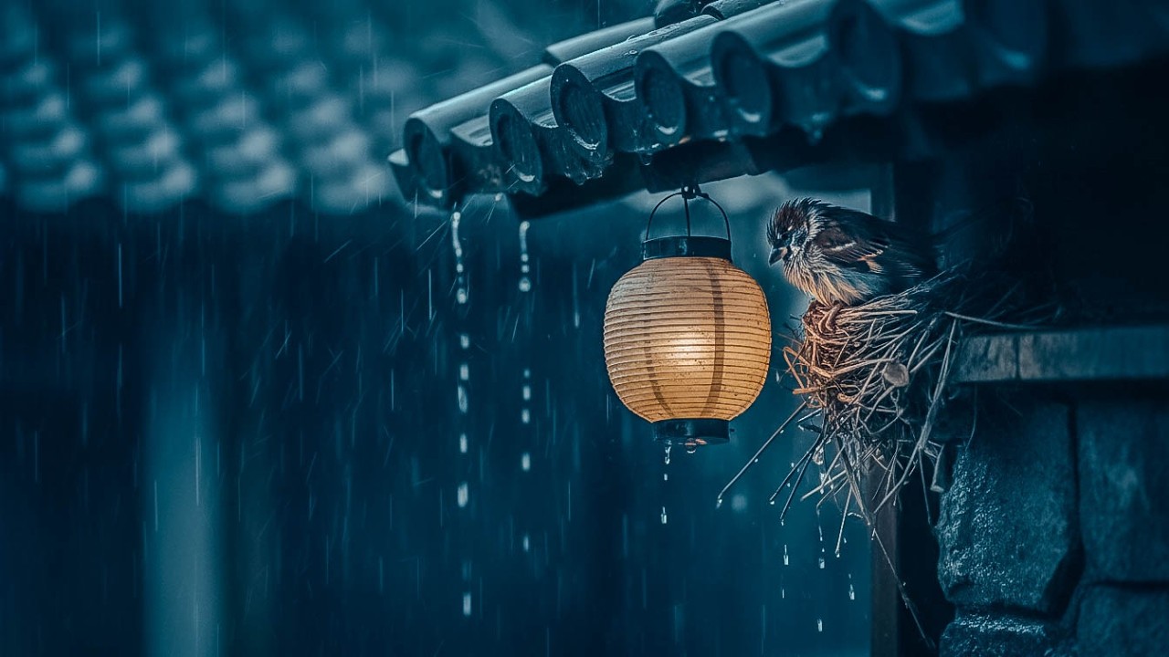 Rain on Old Tiles Lofi Japanese 🌧️ Stress Relief, Calm, Healing