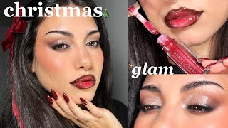 step by step christmas glam: skin, eyes and lips✨
