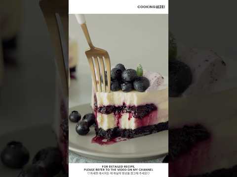 촉촉하고 부드러운 치즈케이크 한입~ [블루베리 커스터드 치즈케이크 <strong>Blueberry</strong> Custard Cheesecake] #Shorts #Baking
