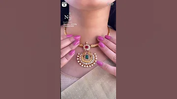 Kante Necklace With Polki Stones Nandijewels Neckalce Gold Goldnecklace 