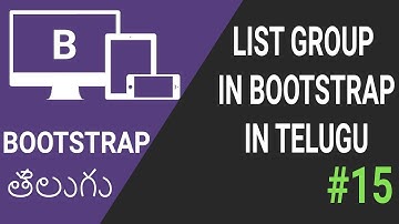 List group in bootstrap in Telugu