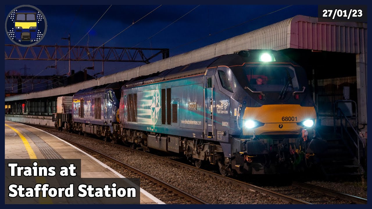 Trains at Stafford Station 27/01/23 YouTube