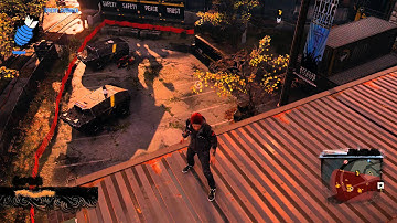 inFamous: Second Son - Destroy Market District PUD Mobile Command Unit Orbital Drop Action Turrets