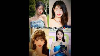 Miss Korea from each gen... #jennie #blackpink #ive #wonyoung #kpop #viral