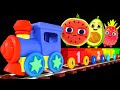 Funky Fruits Baby Sensory | Learn Numbers & 1-10 Count with Wooden Train | Fun Video with Music!