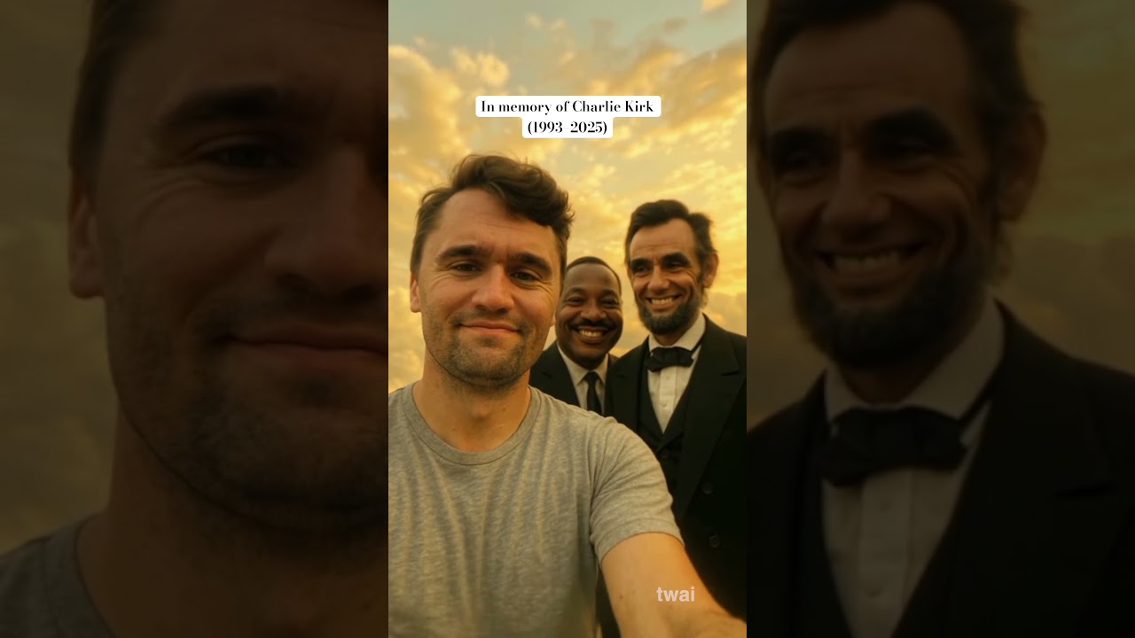 Charlie Kirk meets Abraham Lincoln, JFK and MLK Jr. in Heaven with Jesus #heaven #afterlife
