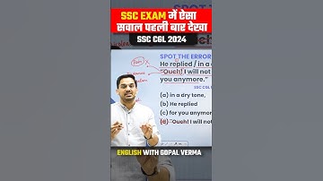 SSC English Class | English with Gopal Verma #shorts