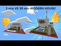 3 minutes VS 30 minutes modern HOUSE IN MINECRAFT! 🏡⛏️ #minecraft