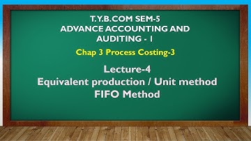 T Y BCOM SEM - 5 | PROCESS COSTING 3 LEC 4 | GUJARATI By Suresh Sir