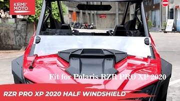 How to install Polaris RZR PRO XP 2020 Half Windshield | Kemimoto