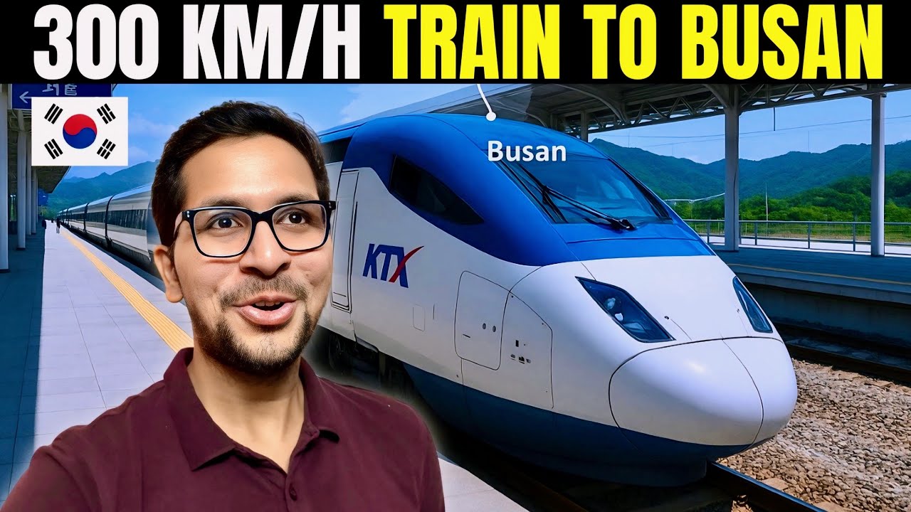 Indian in Korea’s 300 KM/h Bullet Train to Busan 🇰🇷
