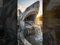 Shark Pool With Waterfall Mouth 🦈😱 (Wait Till End!) #shorts #sharkpool