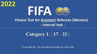 2022 FIFA Fitness Test for Assistant Referees (Women): Interval test - Category 1