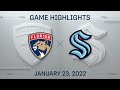 NHL Highlights | Panthers vs. Kraken - Jan 23, 2022