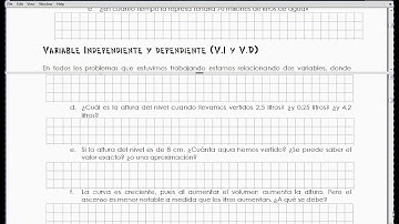 Variables Independiente y Dependiente, Dominio y Conjunto Imagen