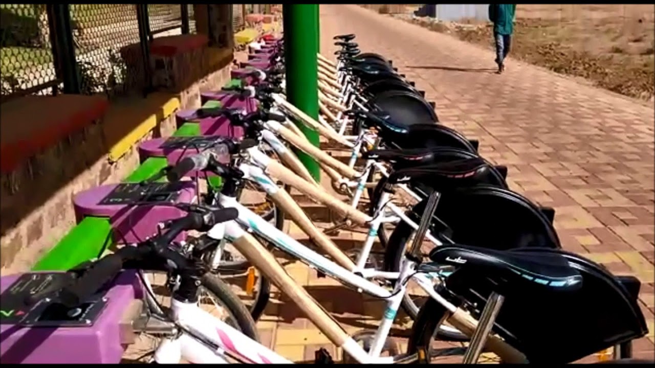 ParXsys Smart Dock Bicycle Share System at Naya Raipur, India YouTube