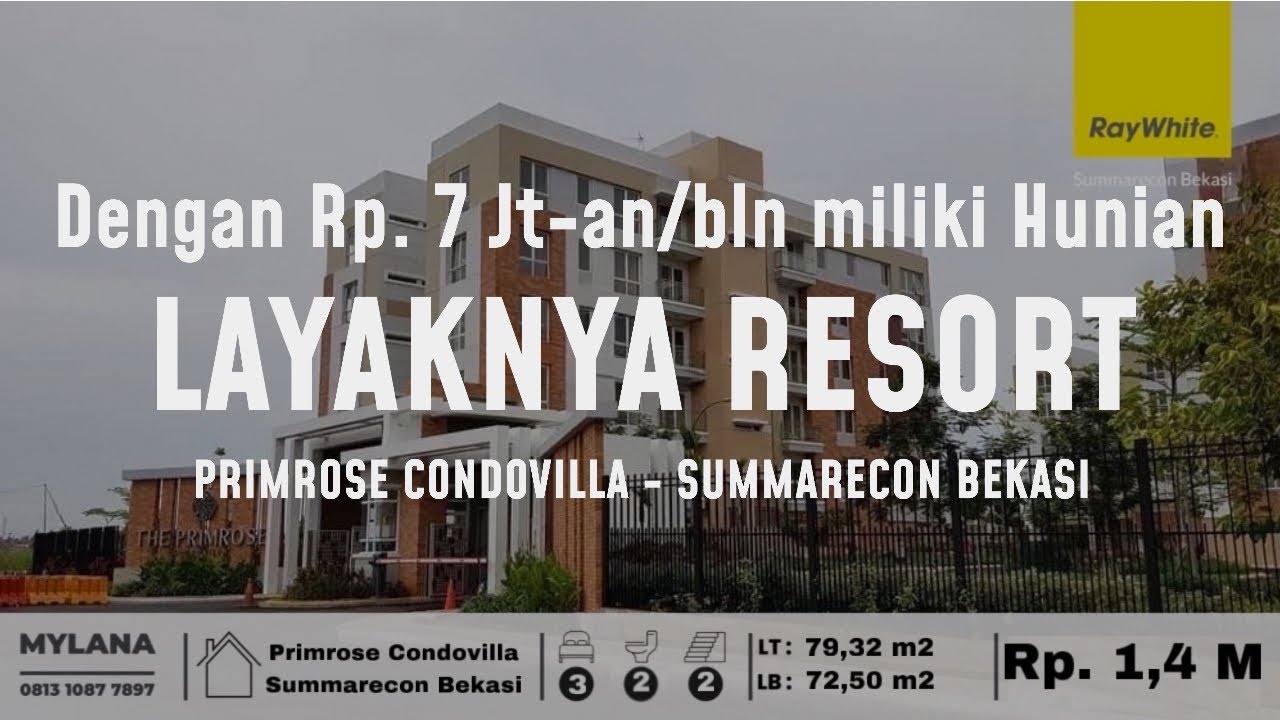 𝐑𝐩. 𝟏,𝟒 𝐌 Dengan Rp. 7 Jt-an/bln Miliki Hunian Layaknya RESORT PRIMROSE ...