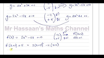 (CAIE) P1, (9709), Text Book, Ch 2, Ex 2E Q7, p55, Translations of Quadratic Functions