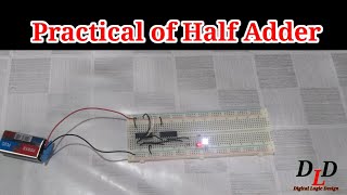 Half Adder Implementation on Breadboard