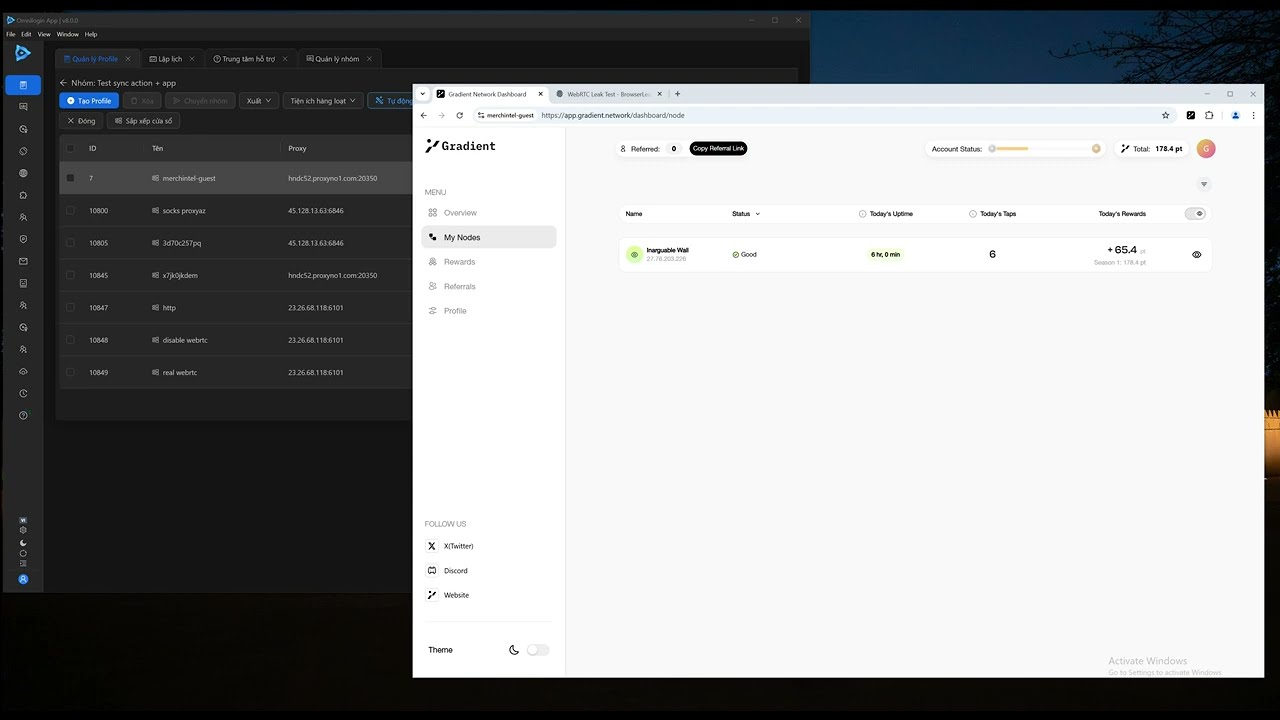 Bypass Gradient Airdrop | Hướng dẫn cài đặt Proxy trên trình duyệt lấy điểm TAPS đơn giản