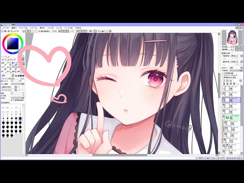 女の子描いてみた【イラストメイキング】