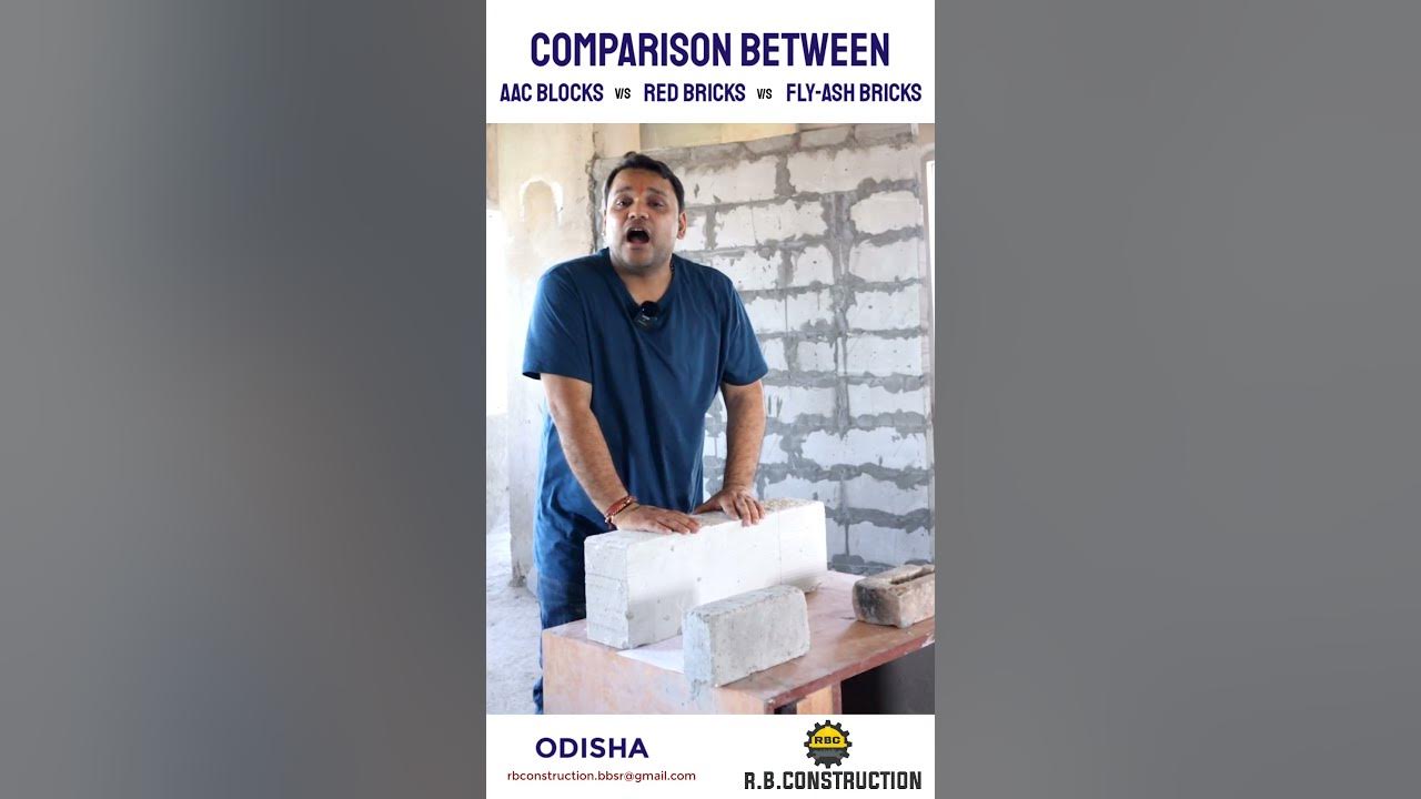 Weight Difference Between AAC Block vs Red Brick vs Fly Ash R.B