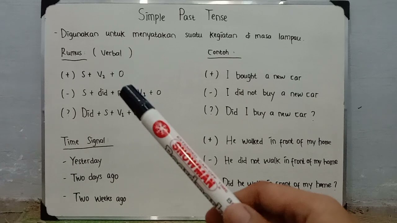Simple Past Tense ( Verbal ) / Rumus Dan Contoh Kalimat