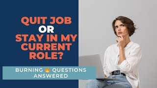 Don't have clarity to change job or to stick to your current role? | Watch this...