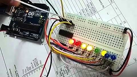 Arduino - Binary Counter with 74HC595 8-bit Shift Register
