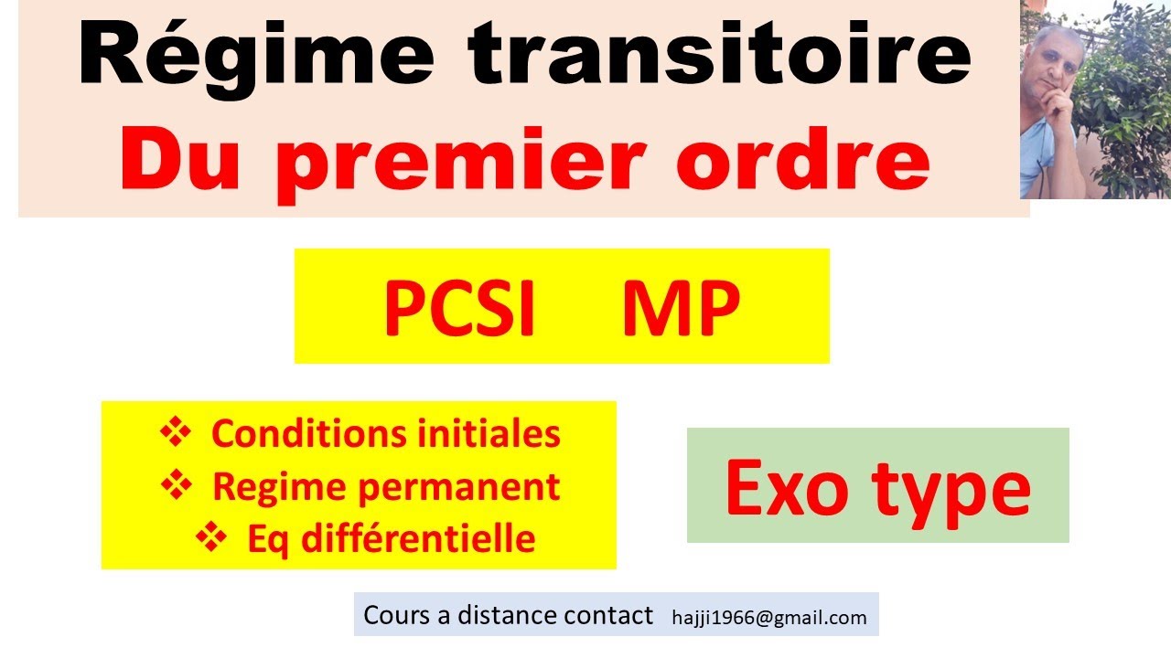 Régime transitoire du premier ordre  (PCSI-MP...)