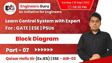 Control System Part 07 for EE/EC/IN by Qaisar Hafiz Sir ESE AIR-O2 #engineers_guru #ssc #gate #ese
