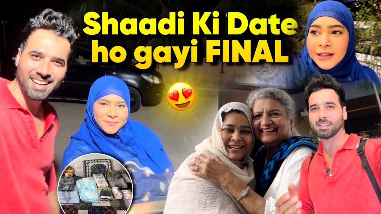 Shaadi ki Date hogai Final 😍 Haldi Mehendi Shopping karne gae 😎 @SheziMoonShaikh 