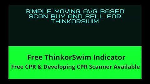 FREE Indicator with buy/sell signals |Moving Average Trend SCAN and Buy and SELL for ThinkOrSwim