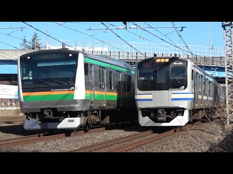 【最高の瞬間】東海道線＆横須賀線 並走通過5連発