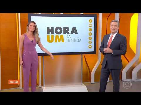 Piadinha de Kovalick desconcerta Jacqueline Brazil no Hora Um (Globo)